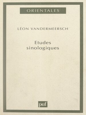 cover image of Études sinologiques